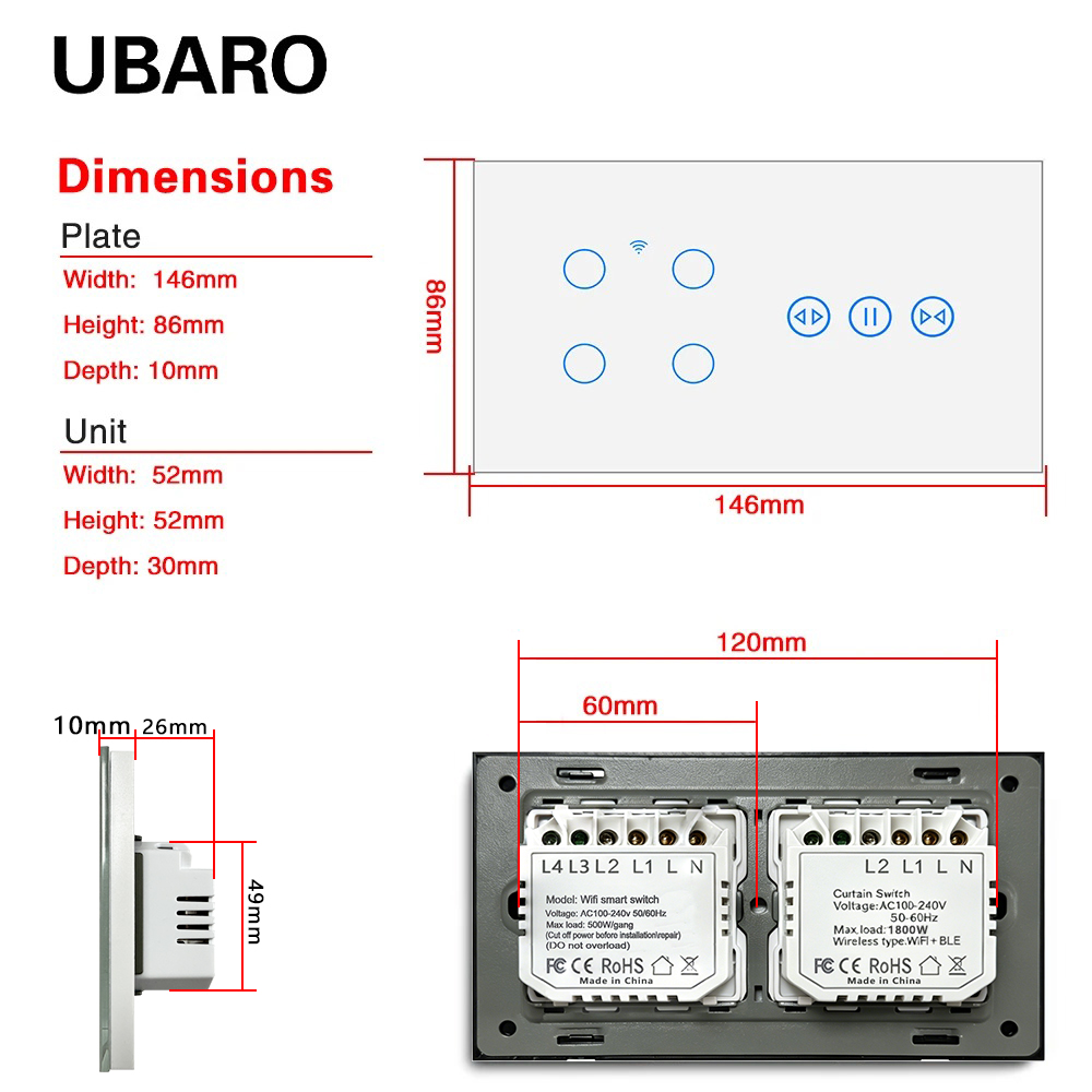 UBARO Tipo UE Interruttore Del - App Home Improvement recensione e prezzo